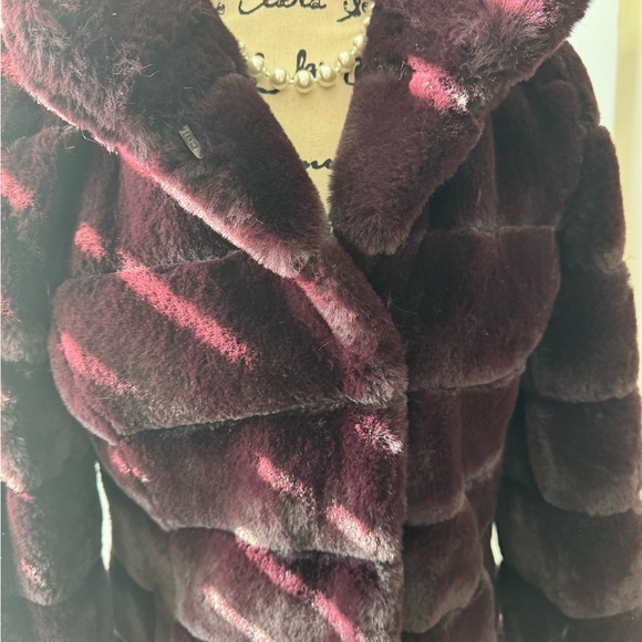 Jones New York Deep Plum Teddy Jacket winter jacket - Picture 3 of 7